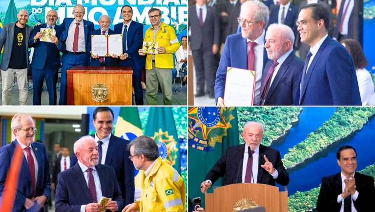 Decreto cria o Sistema Nacional de Trilhas para fortalecer o ecoturismo, gerar emprego e promover o desenvolvimento regional - Crédito: Ricardo Stuckert/PR e Diego Herculano/MTUR