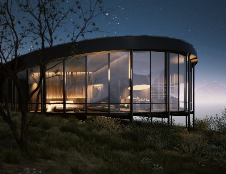 As novas Cenit Villas foram projetadas para integrar arquitetura, conforto e a paisagem da Patagônia. - Crédito: Divulgação